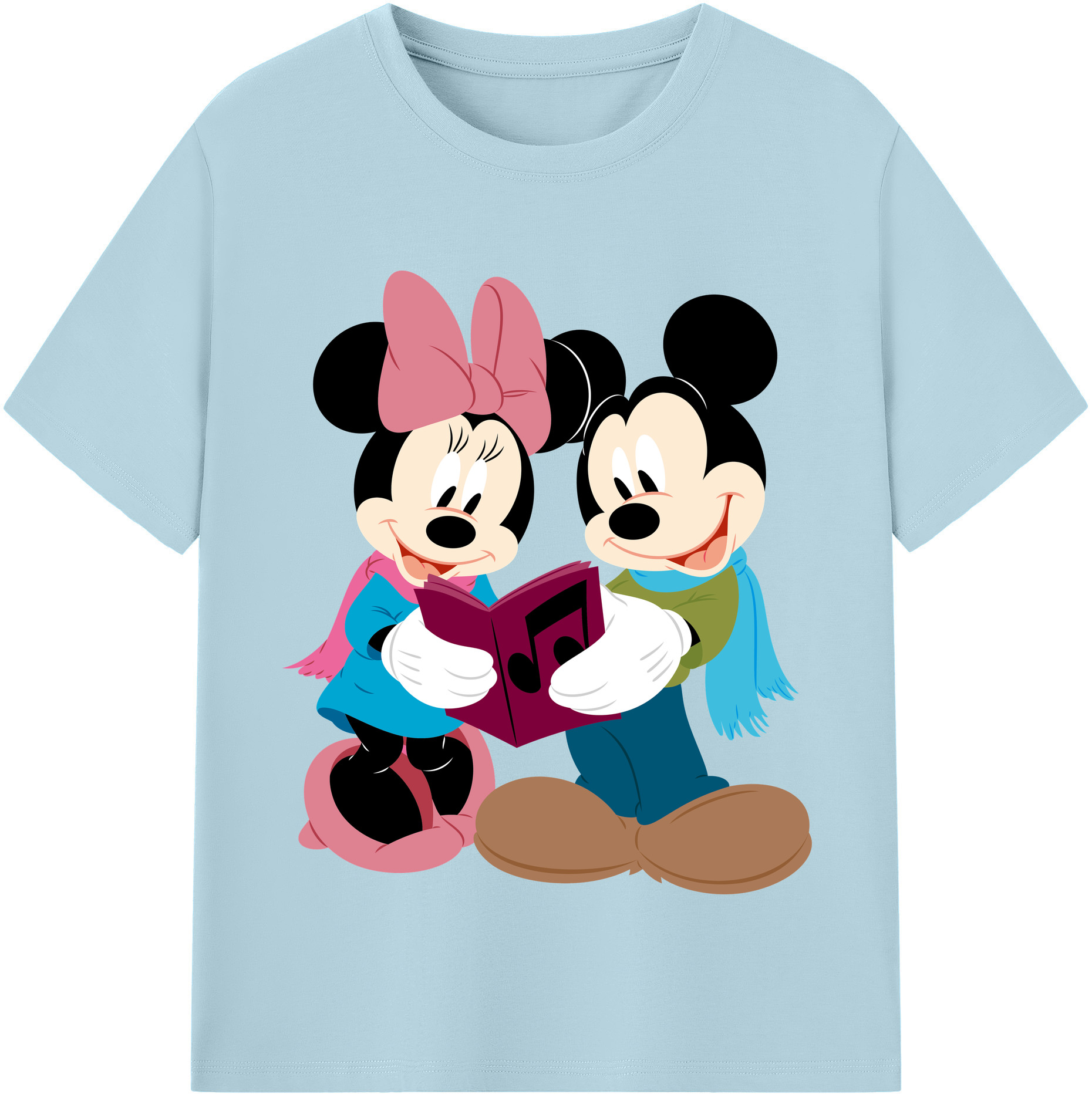 （画像用） ミッキーマウス Mickey Mouse 綿100％半袖Tシャツ（フロントプリント）